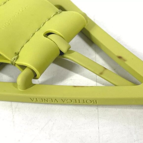 BOTTEGA VENETA 691232 Triangle Intrecciato belt rubber Kiwi Light GreenBased